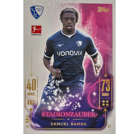 Topps Bundesliga Match Attax 2024/25 / Nr. 051 SAMUEL BAMBA / STADIONZAUBER