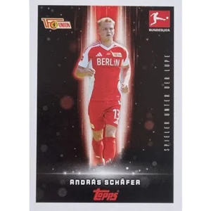 Topps Bundesliga Sticker Saison 2024/2025 / Sticker Nummer 052 Andras Schäfer / Spieler unter der Lupe