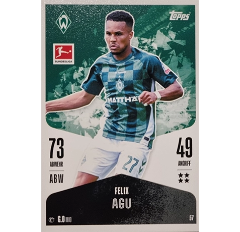 Topps Bundesliga Match Attax 2024/25 / Nr. 057 FELIX AGU