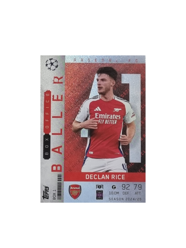 Topps Champions League EXTRA Match Attax 2024-2025 Limited Edition / BOX 1 DECLAN RICE / BOX OFFICE BALLER