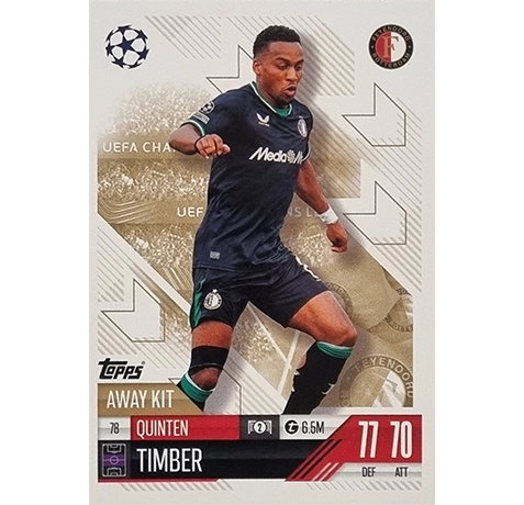 Topps Champions League EXTRA Match Attax 2024-2025 / 078 QUINTEN TIMBER