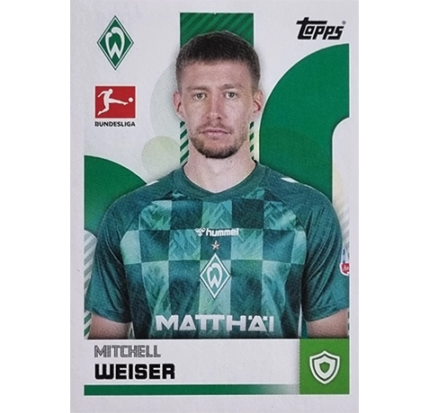 Topps Bundesliga Sticker Saison 2024/2025 / Sticker Nummer 083 Mitchell Weiser