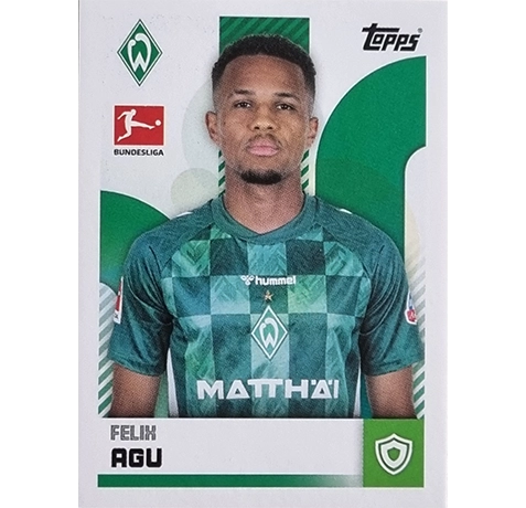 Topps Bundesliga Sticker Saison 2024/2025 / Sticker Nummer 084 Felix Agu