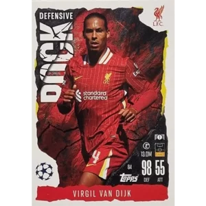 Topps Champions League EXTRA Match Attax 2024-2025 / 084 VIRGIL VAN DIJK / DEFENSIVE ROCK