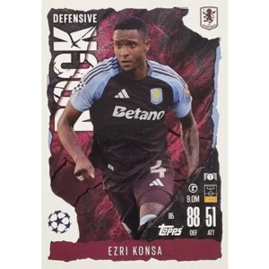 Topps Champions League EXTRA Match Attax 2024-2025 / 085 EZRI KONSA / DEFENSIVE ROCK