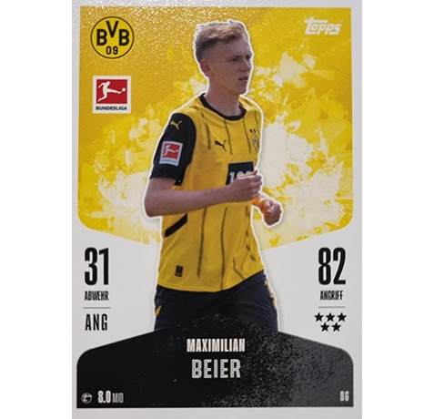 Topps Bundesliga Match Attax 2024/25 / Nr. 086 MAXIMILIAN BEIER