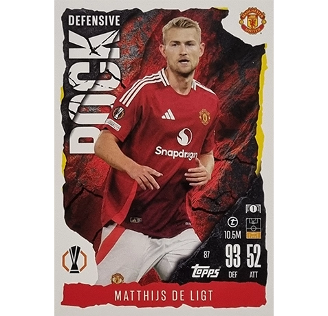 Topps Champions League EXTRA Match Attax 2024-2025 / 087 MATTHIJS DE LIGT / DEFENSIVE ROCK