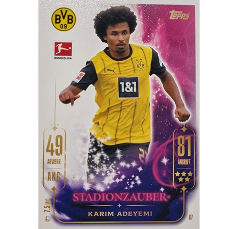 Topps Bundesliga Match Attax 2024/25 / Nr. 087 KARIM ADEYEMI / STADIONZAUBER