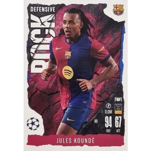 Topps Champions League EXTRA Match Attax 2024-2025 / 089 JULES KOUNDE / DEFENSIVE ROCK