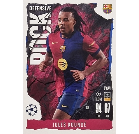 Topps Champions League EXTRA Match Attax 2024-2025 / 089 JULES KOUNDE / DEFENSIVE ROCK