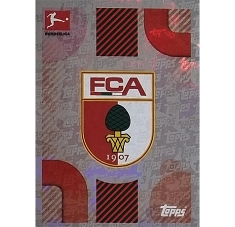 Topps Bundesliga Sticker Saison 2024/2025 / Sticker Nummer 009 FC Augsburg Logo