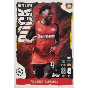 Topps Champions League EXTRA Match Attax 2024-2025 / 091 EDMOND TAPSOBA / DEFENSIVE ROCK