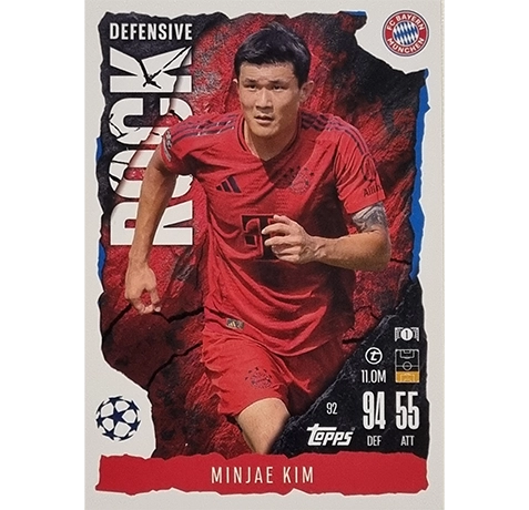 Topps Champions League EXTRA Match Attax 2024-2025 / 092 MINJAE KIM / DEFENSIVE ROCK