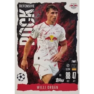 Topps Champions League EXTRA Match Attax 2024-2025 / 093 WILLI ORBAN / DEFENSIVE ROCK