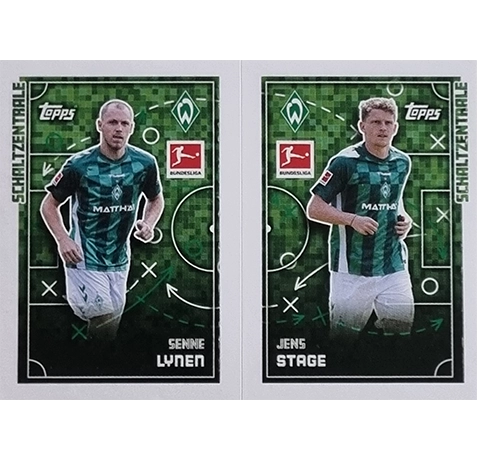 Topps Bundesliga Sticker Saison 2024/2025 / Sticker Nummer 093-094 Lynen & Stage