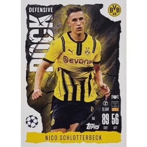 Topps Champions League EXTRA Match Attax 2024-2025 / 094 NICO SCHLOTTERBECK / DEFENSIVE ROCK