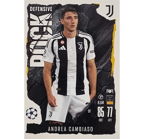 Topps Champions League EXTRA Match Attax 2024-2025 / 097 ANDREA CAMBIASO / DEFENSIVE ROCK