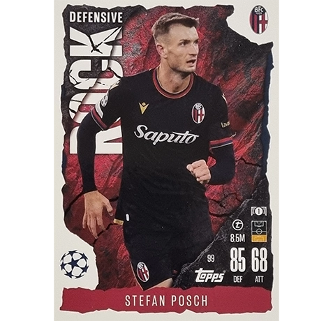 Topps Champions League EXTRA Match Attax 2024-2025 / 099 STEFAN POSCH / DEFENSIVE ROCK