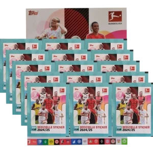 Topps Bundesliga Sticker Saison 2024/2025 / 1x Sammelalbum inkl 15x Stickertüten