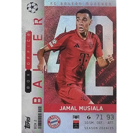 Topps Champions League EXTRA Match Attax 2024-2025 Limited Edition / BOX 2 JAMAL MUSIALA / BOX OFFICE BALLER