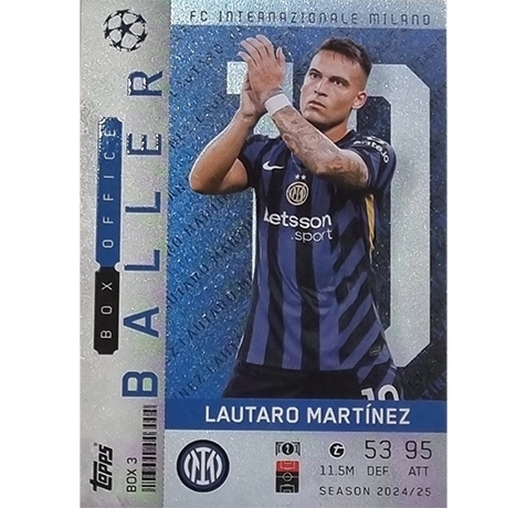 Topps Champions League EXTRA Match Attax 2024-2025 Limited Edition / BOX 3 LAUTARO MARTINEZ / BOX OFFICE BALLER