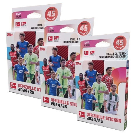 Topps Bundesliga Sticker Saison 2024/2025 / 3x Eco Blister