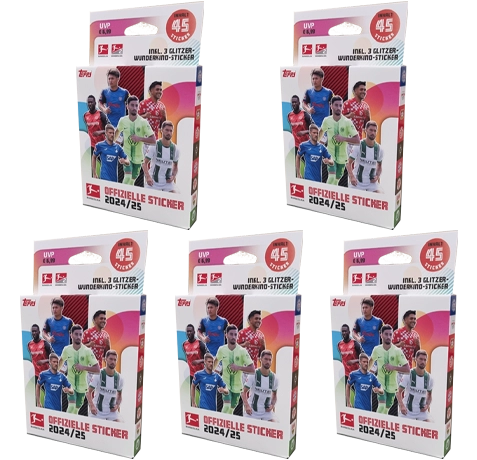 Topps Bundesliga Sticker Saison 2024/2025 / 5x Eco Blister