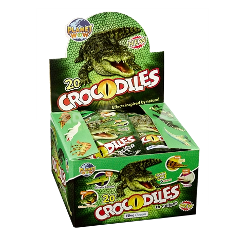 Blue Ocean Planet WOW / Crocodiles Krokodile / 1x DISPLAY je 20x Sammeltüten