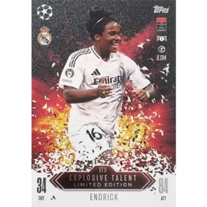 Topps Champions League EXTRA Match Attax 2024-2025 Limited Edition / ET 3 ENDRICK / EXPLOSIVE TALENT