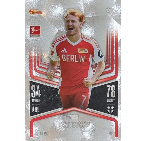 Topps Bundesliga Match Attax 2024/25 / Nr. FT 02 YORBE VERTESSEN / FLEX TECH KARTEN