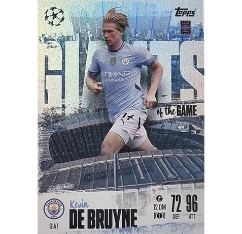 Topps Champions League EXTRA Match Attax 2024-2025 Limited Edition / GIA 1 KEVIN DE BRUYNE / GIANTS OF THE GAME