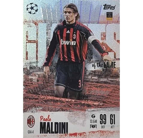 Topps Champions League EXTRA Match Attax 2024-2025 Limited Edition / GIA 4 PAOLO MALDINI / GIANTS OF THE GAME