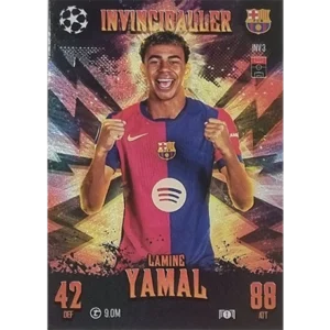 Topps Champions League EXTRA Match Attax 2024-2025 Limited Edition / INV 3 LAMINE YAMAL/ INVINCIBALLER