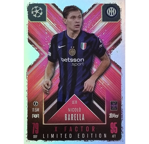 Topps Champions League EXTRA Match Attax 2024-2025 Limited Edition / LE 11 NICOLO BARELLA / X-FACTOR