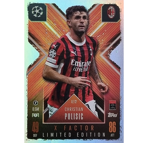 Topps Champions League EXTRA Match Attax 2024-2025 Limited Edition / LE 12 CHRISTIAN PULISIC / X-FACTOR