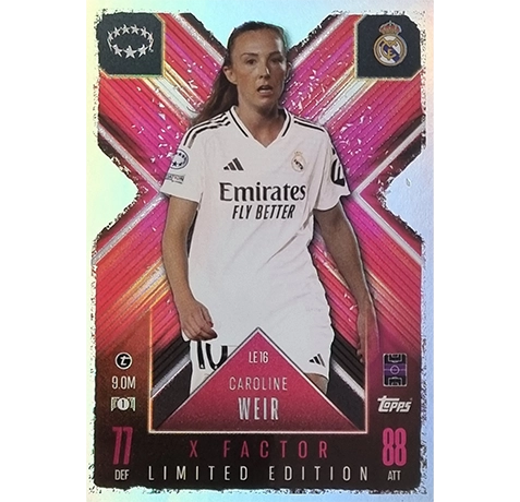 Topps Champions League EXTRA Match Attax 2024-2025 Limited Edition / LE 16 CAROLINE WEIR / X-FACTOR