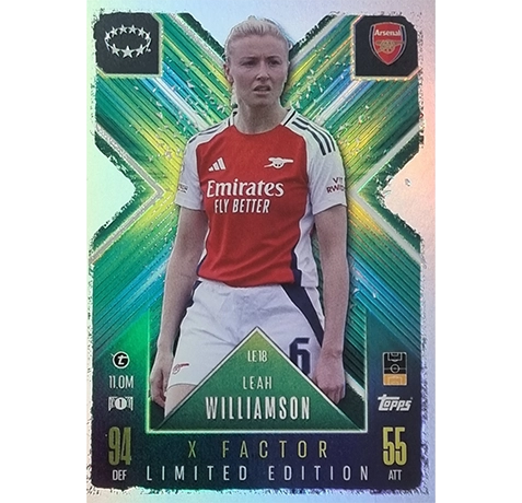 Topps Champions League EXTRA Match Attax 2024-2025 Limited Edition / LE 18 LEAH WILLIAMSON / X-FACTOR