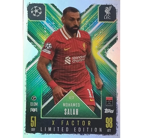 Topps Champions League EXTRA Match Attax 2024-2025 Limited Edition / LE 03 MOHAMED SALAH / X-FACTOR