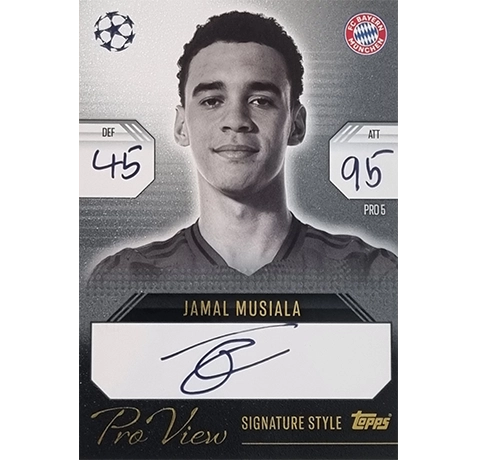 Topps Champions League EXTRA Match Attax 2024-2025 Limited Edition / PRO 5 JAMAL MUSIALA / PRO VIEW SIGNATURE STYLE