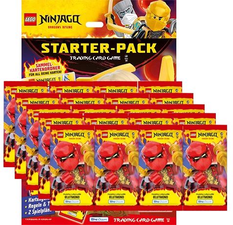 LEGO Ninjago Trading Cards Serie 10 Blutmond / Starterpack + 20x Booster