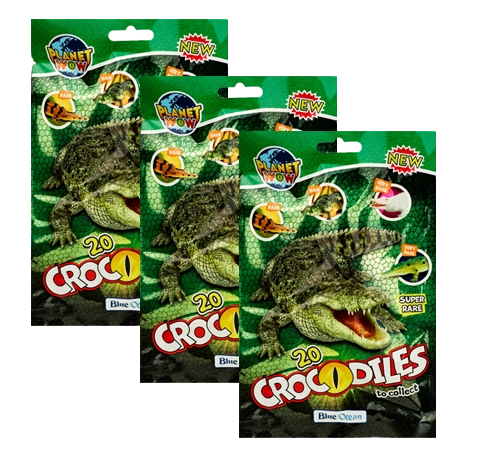 Blue Ocean Planet WOW / Crocodiles Krokodile / 3x Sammeltüten