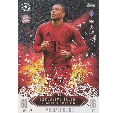 Topps Champions League EXTRA Match Attax 2024-2025 Limited Edition / ET 5 MICHAEL OLISE / EXPLOSIVE TALENT