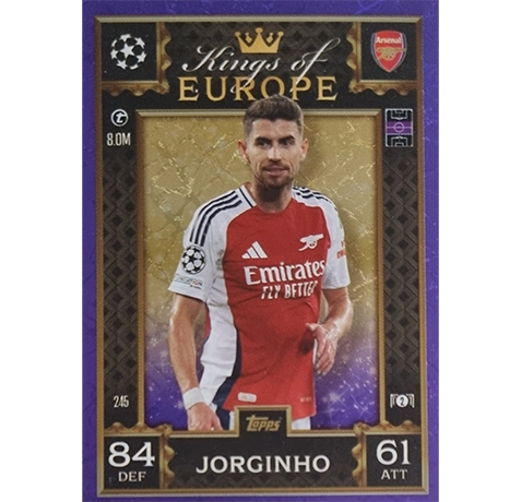 Topps Champions League EXTRA Match Attax 2024-2025 / 245 JORGINHO / LILA PARALLEL