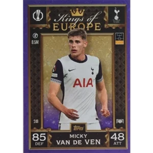 Topps Champions League EXTRA Match Attax 2024-2025 / 248 MICKY VAN DE VEN / LILA PARALLEL