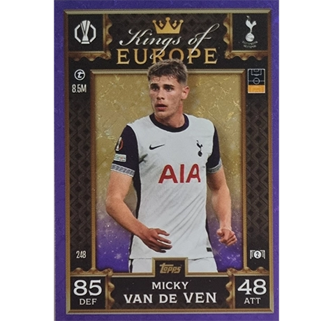 Topps Champions League EXTRA Match Attax 2024-2025 / 248 MICKY VAN DE VEN / LILA PARALLEL