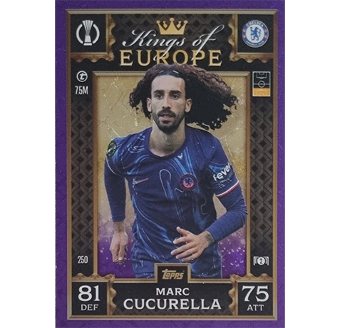 Topps Champions League EXTRA Match Attax 2024-2025 / 250 MARC CUCURELLA / LILA PARALLEL