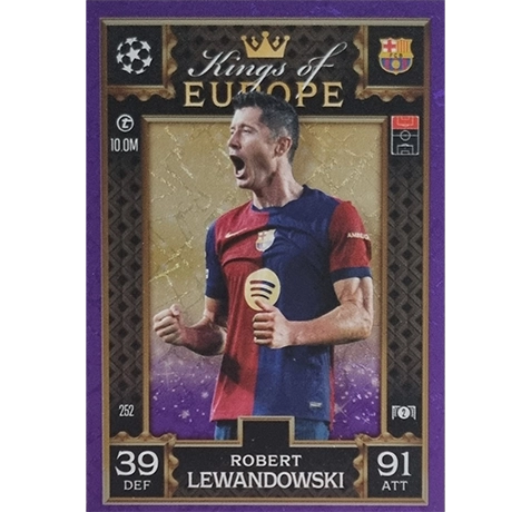 Topps Champions League EXTRA Match Attax 2024-2025 / 252 ROBERT LEWANDOWSKI / LILA PARALLEL