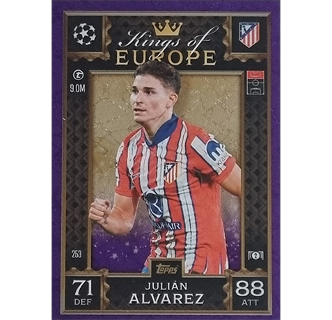 Topps Champions League EXTRA Match Attax 2024-2025 / 253 JULIAN ALVAREZ / LILA PARALLEL