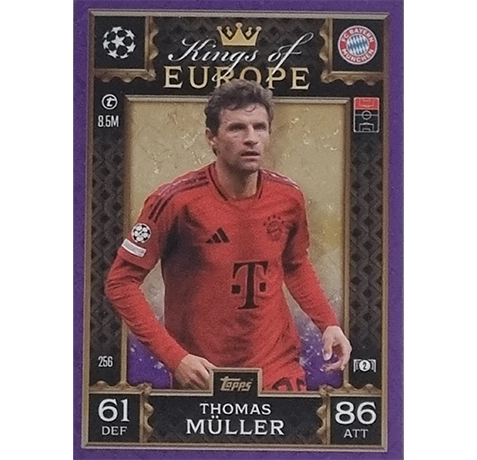 Topps Champions League EXTRA Match Attax 2024-2025 / 256 THOMAS MÜLLER / LILA PARALLEL