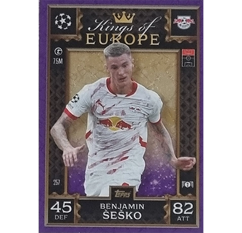 Topps Champions League EXTRA Match Attax 2024-2025 / 257 BENJAMIN SESKO / LILA PARALLEL